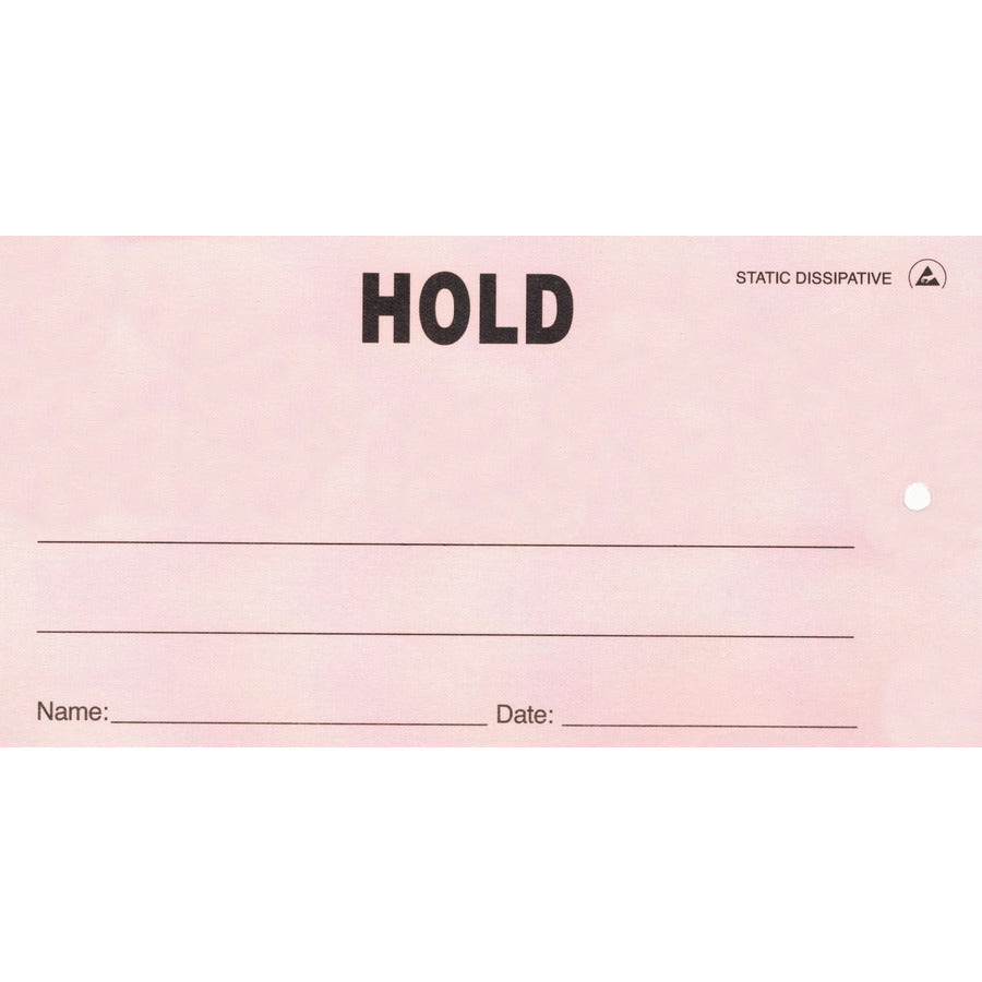 Techni-Pro 10065615 ESD „Hold“-Anhänger, rosa, Baumwollschnur, 2,75 Zoll H x 5 Zoll B, 50 St./Pack.