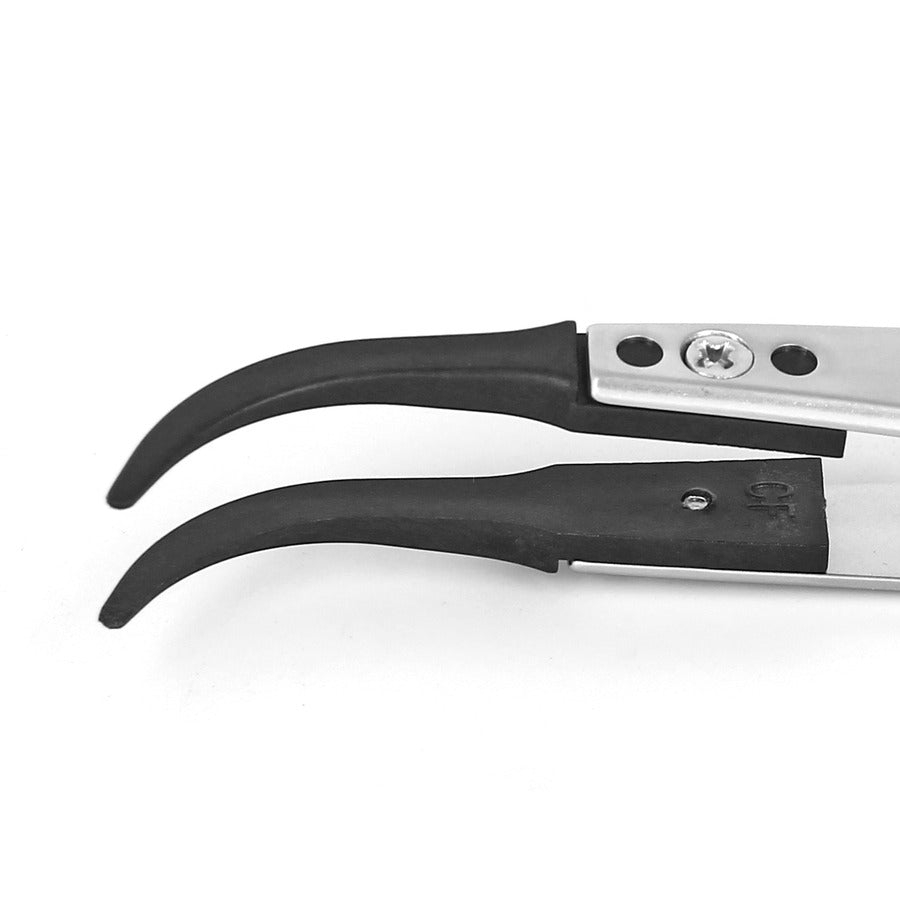 Techni-Pro TNP242CCF ESD Pinzette, Stil 242B, Karbonfaser-Spitzen A242CF, gebogen, 4,5"