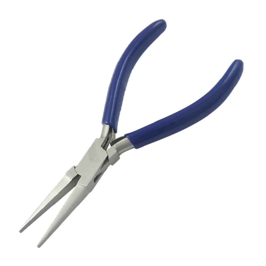 Techni-Pro PLR-129 Pliers, Flat Nose, Smooth Jaw, 5.5" OAL, PVC Handle, Stainless Steel