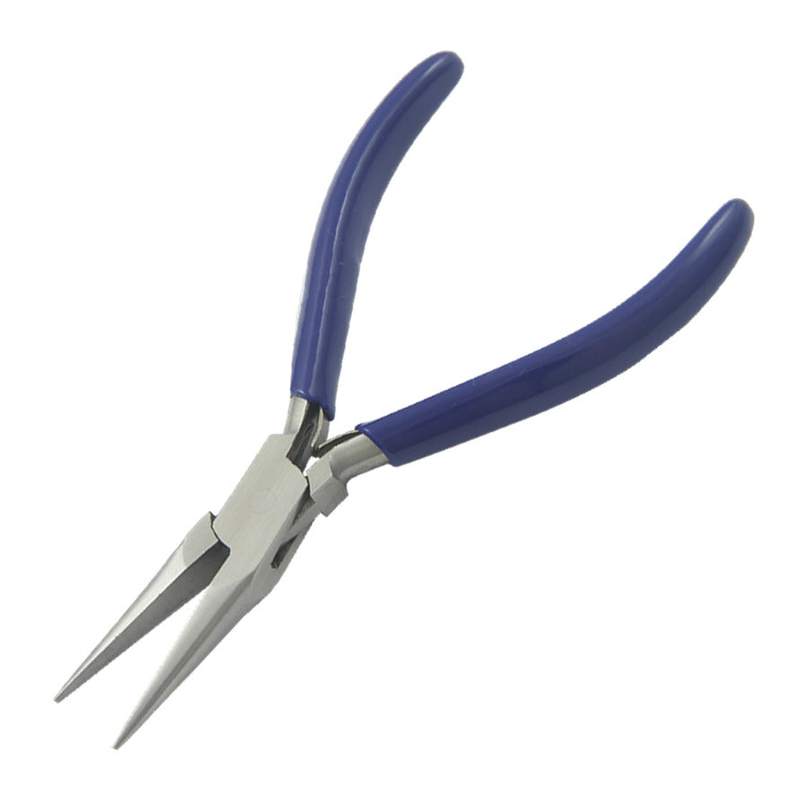 Techni-Pro PLR-130 Pliers, Chain Nose, Smooth Jaw, 5.5" OAL, PVC Handle, Stainless Steel