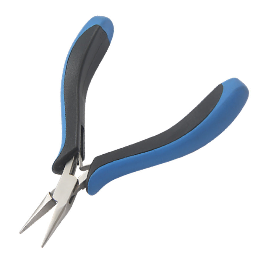 Techni-Pro PLR-174 Pliers, Chain Nose, Serrated Jaw, 4.75" OAL, PVC Handle, Stainless Steel