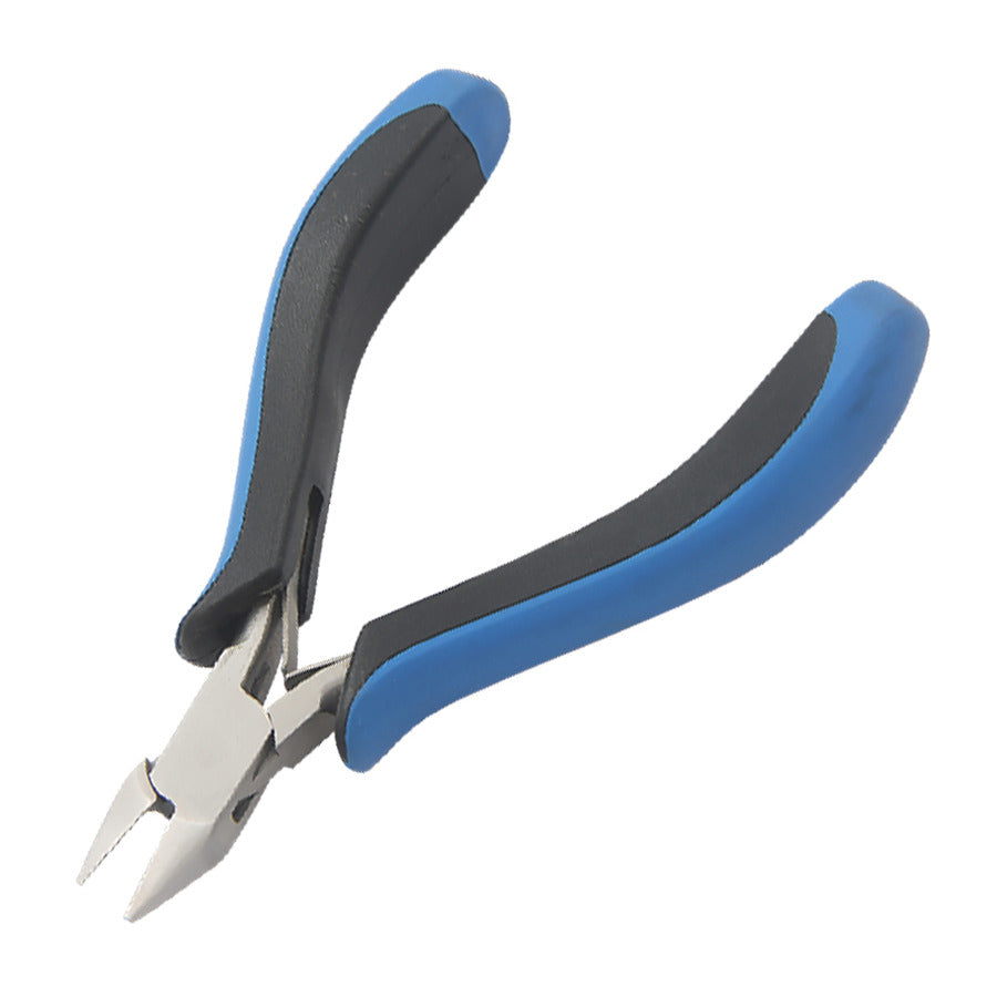 Techni-Pro PLR-177 Cutter, Taper Head, Lazer Flush, 4.75" OAL, Black/Blue Handle, Stainless Steel