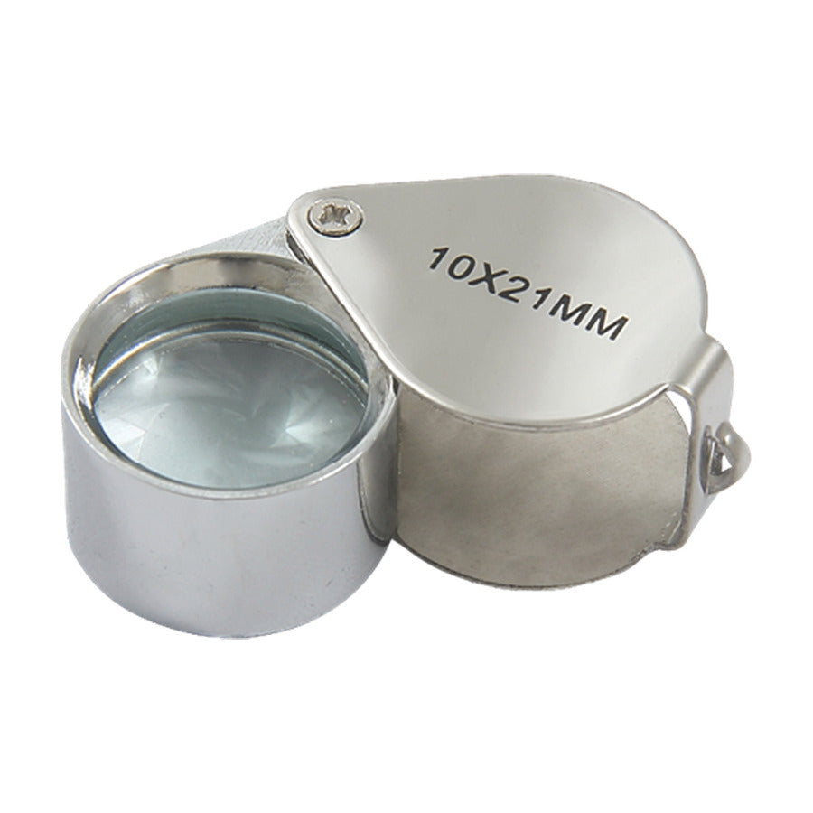 Techni-Pro MGF-107 Handheld Magnifier, Loupe, 10 x 21mm, Chrome Plated Case, 10X Magnification