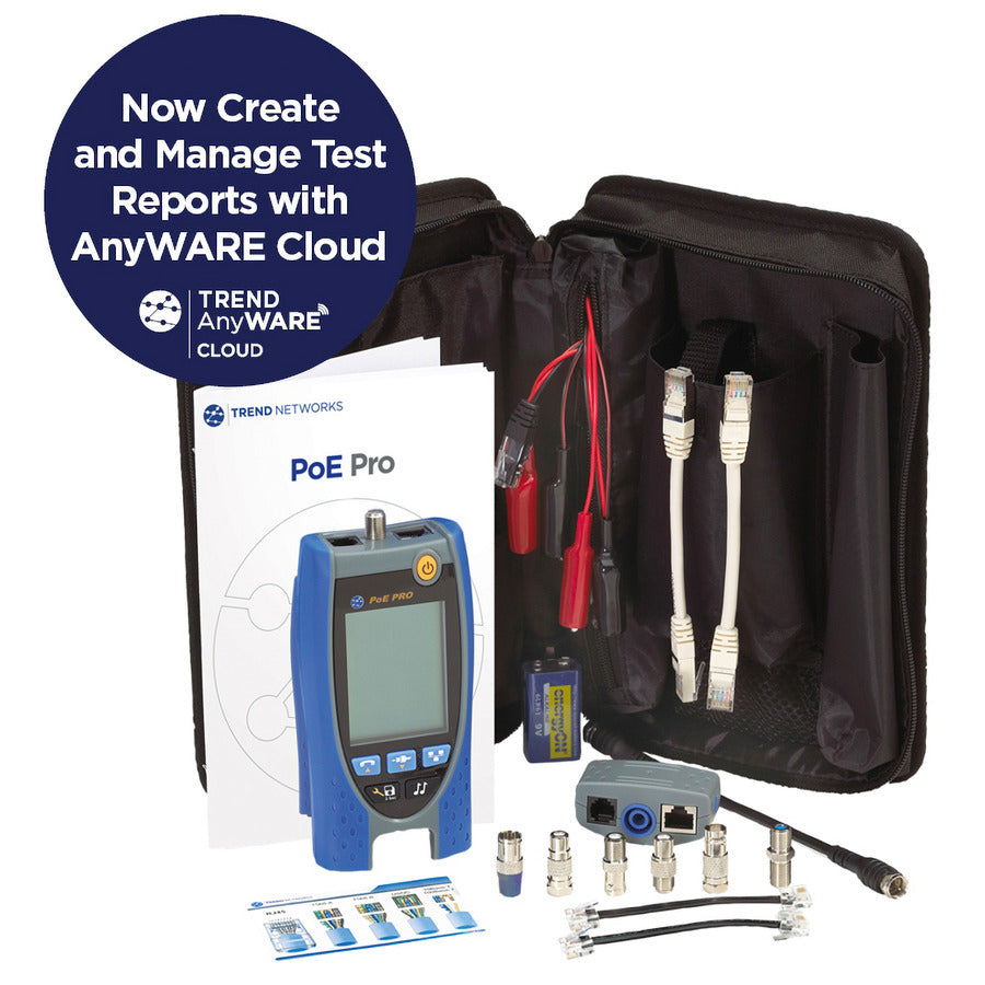TREND Networks R158006 PoE Pro Bluetooth – Datenkabel- und PoE-Tester mit AnyWARE Cloud