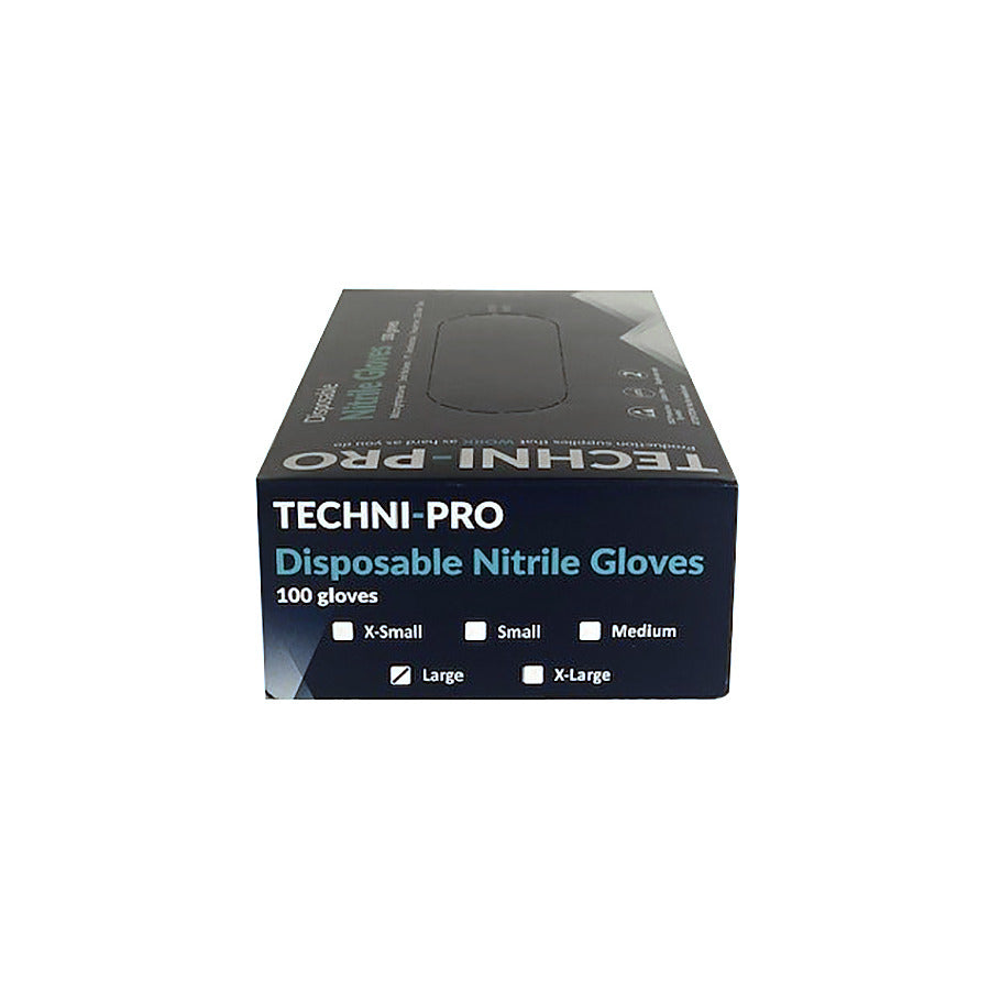 Techni-Pro TST-NITRILE-L Handschuhe, Nitril, 5 mil, texturierte Grifffläche, Blau, Large, 100/Box