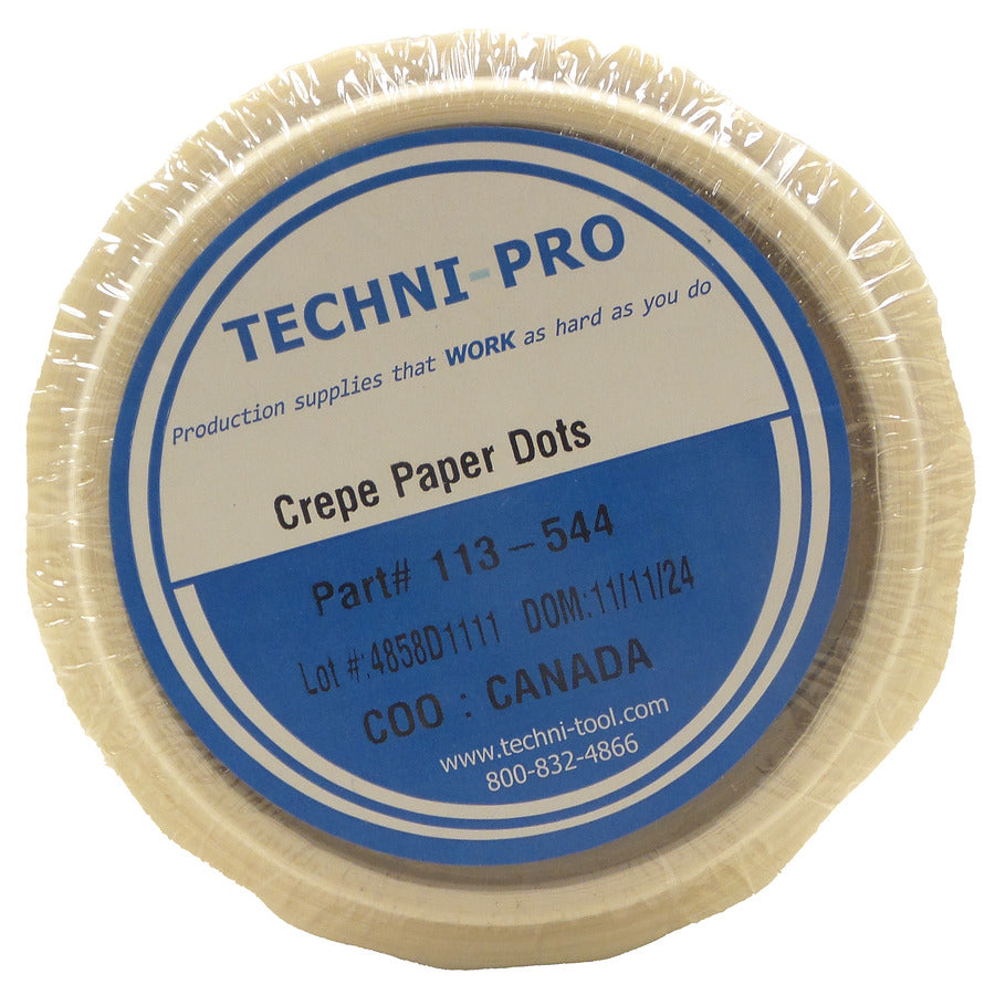 Techni-Pro 113-544 Hochtemperatur-Abdeckscheibenband, 300 Grad, 5/16 Zoll, 3 Zoll Kern, 7,5 mil, hellbraun, 5000/Rolle