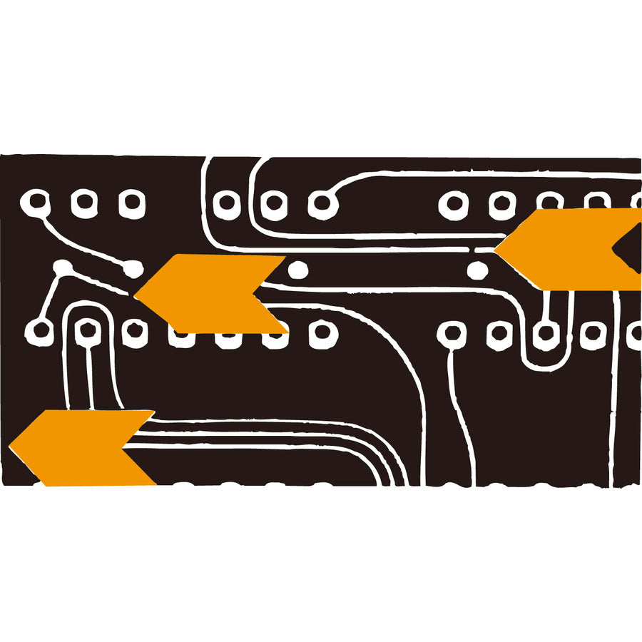 Techni-Pro 119-542 Inspektionspfeile, Papier, 3/16"x1/4", 3" Kern, 6.4 mil, Orange, 1000/Rolle