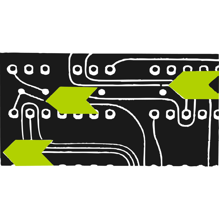 Techni-Pro 119-546 Inspektionspfeile, Papier 3/16"x1/4", 3" Kern, 6.4 mil, Fluor. Grün, 1000/Rolle