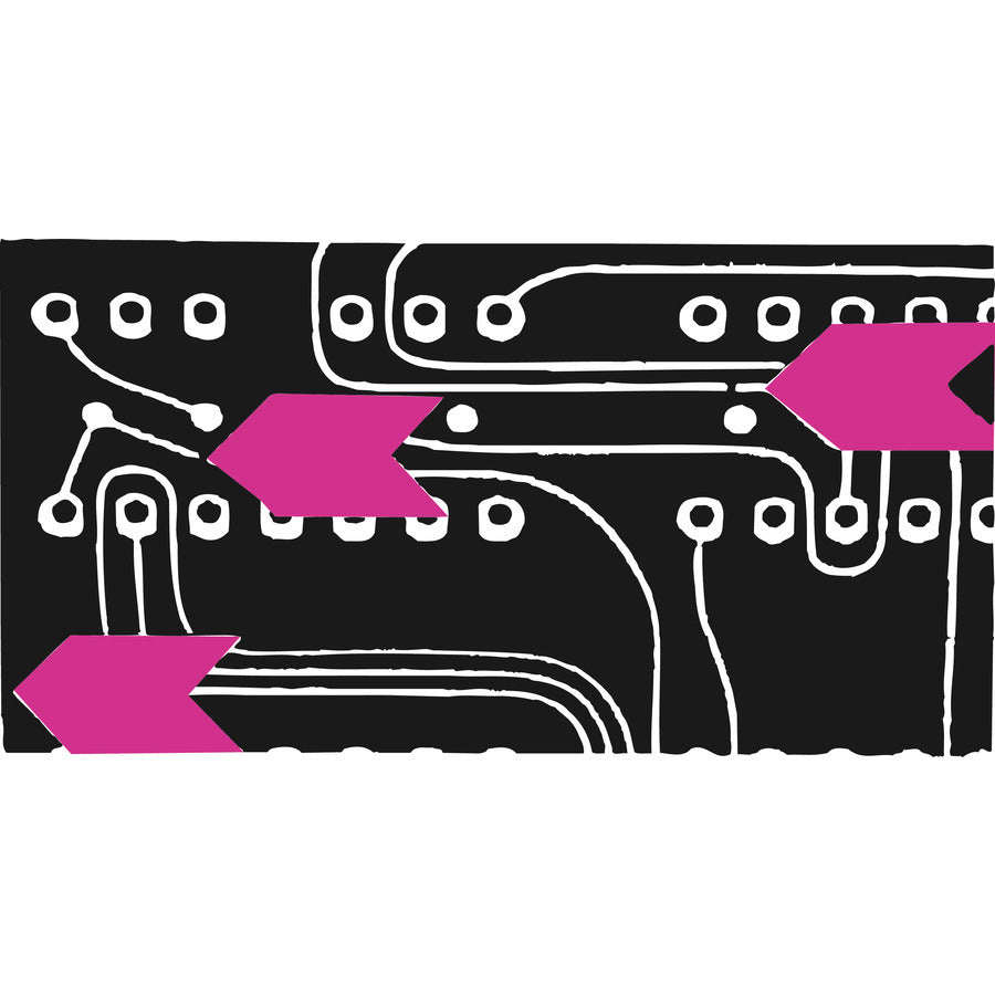 Techni-Pro 119-547 Inspektionspfeile, Papier, 3/16"x1/4", 6.4 mil, Fluoreszierend Pink, 1000/Umschlag