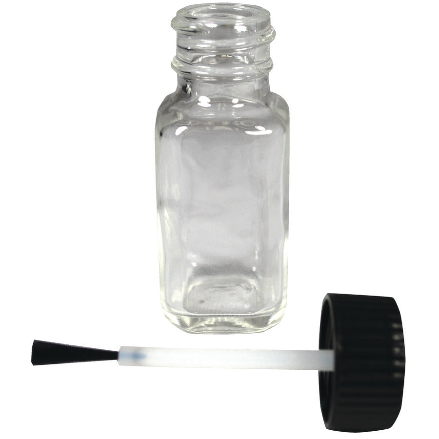 Techni-Pro 190-726 Glasflasche mit Pinselapplikator, klar, 6,43 cm Höhe, 1/2oz