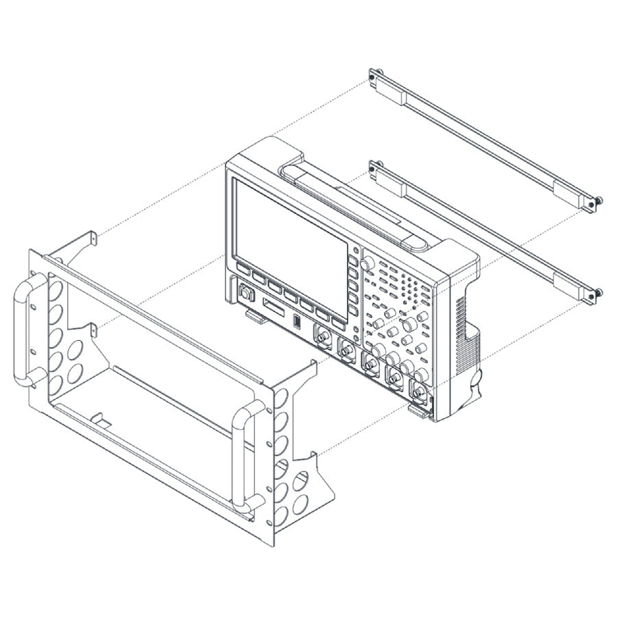 GW Instek GRA-443-E Rackmontage-Kit für GDS-3000A Digitaloszilloskop, U-förmiger Griff, GRA Serie