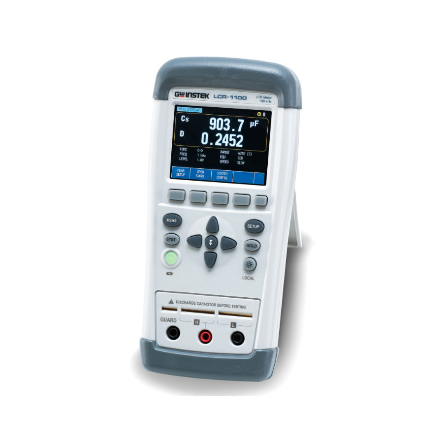 GW Instek LCR-1100 Handheld LCR-Messgerät, 100kHz, 100Ohm, 1Veff, 2,8" TFT Touch-LCD, LCR-1000 Serie