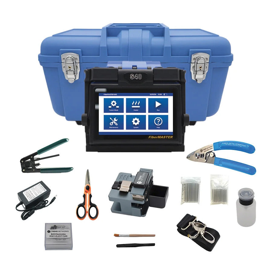 TREND Networks R301-S40K FiberMASTER S40 Adaptive Clad Alignment Fusion Spleißgerät-Kit