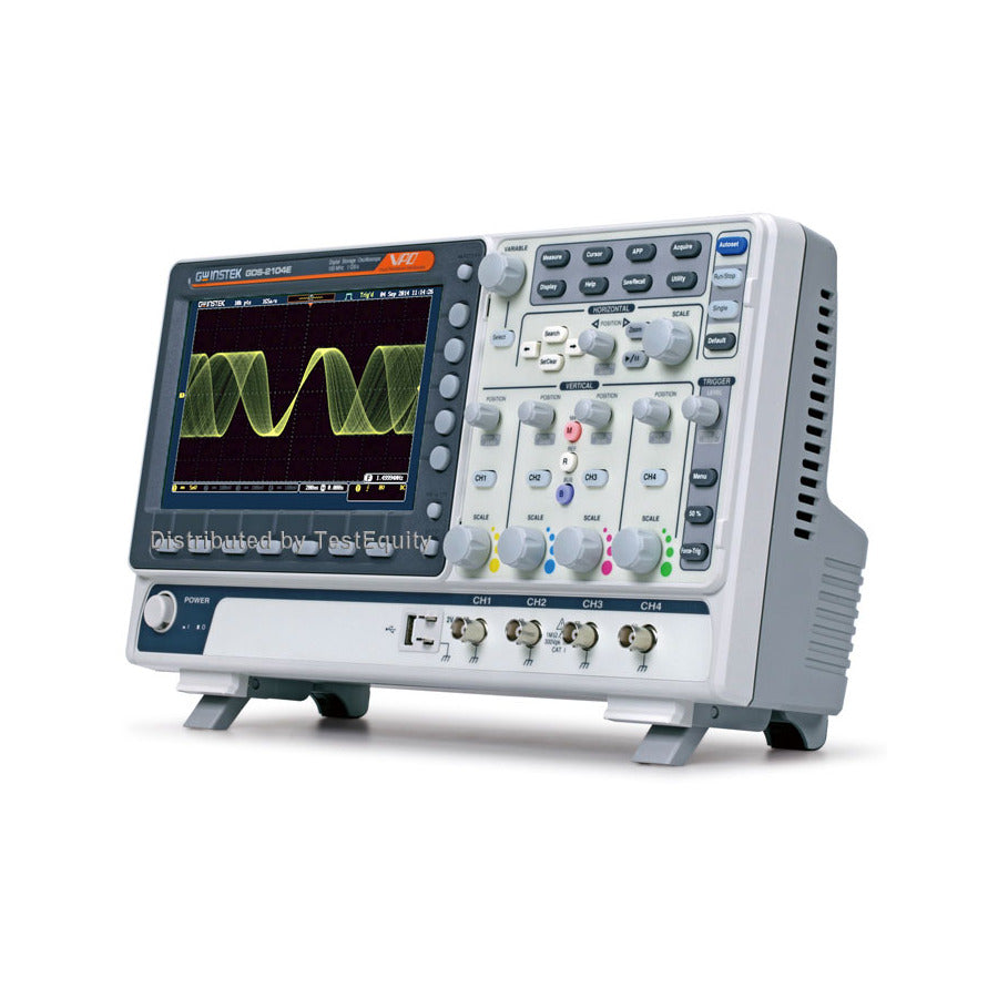 GW Instek GDS-2202E Digital-Speicher-Oszilloskop, 2 Kanäle, 200 MHz, 10 Mpts, 1 GS/s, GDS-2000E Serie
