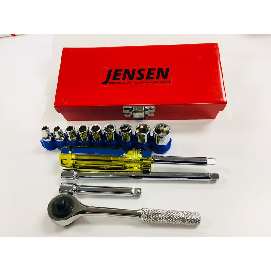 Techni-Pro 354-105 Steckschlüsselsatz, 14-teilig, 1/4" Antrieb, Koffer enthalten