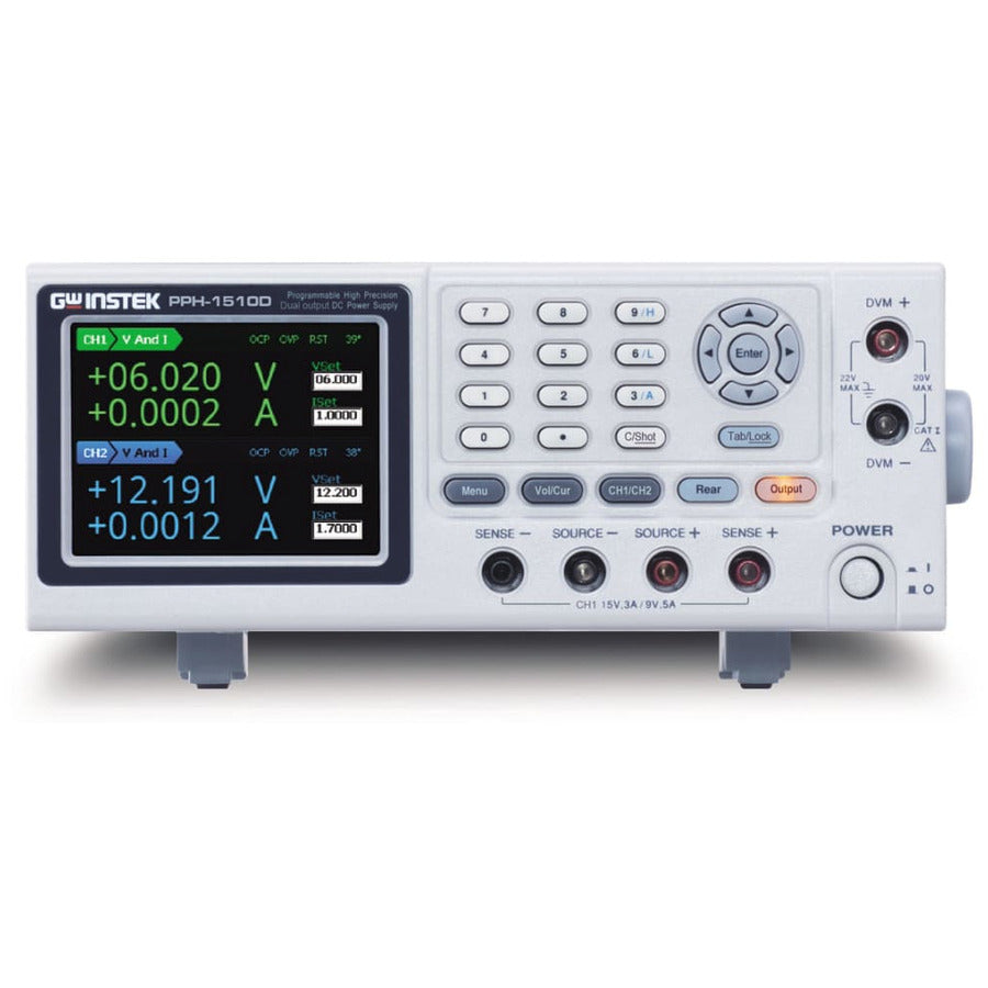 GW Instek PPH-1510D Hochpräzises DC-Netzteil, Dualausgang, 45/36 W pro Kanal, PPH-15xxD Serie
