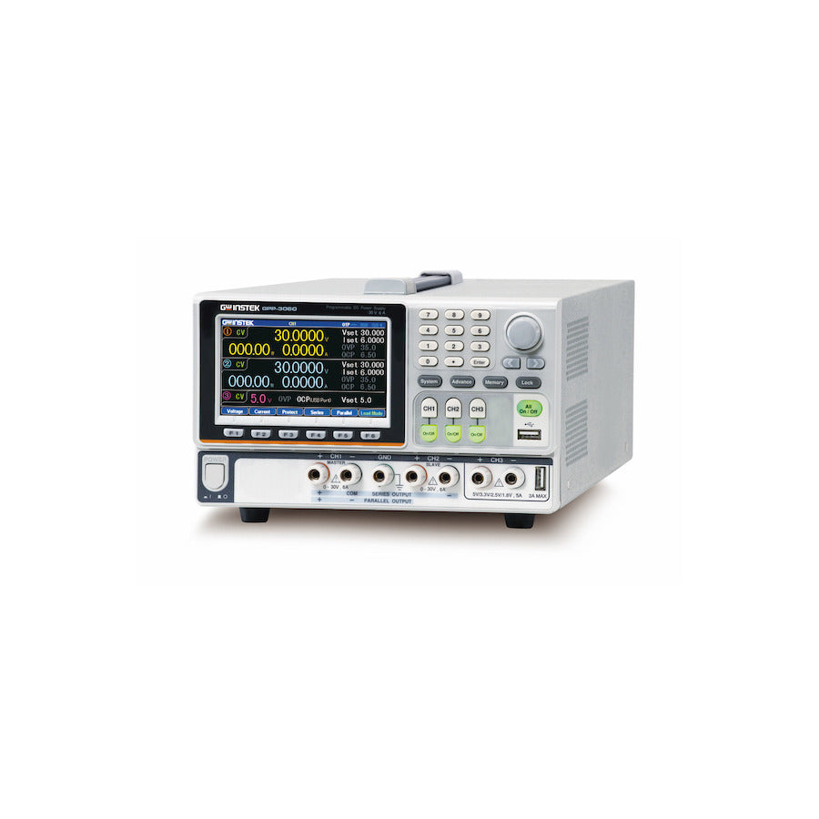 GW Instek GPP-3060L Gleichstromnetzteil, Dreifachausgang, 2x 30V/6A, 5V/5A, 1mV/0.1mA, 385W, GPP Serie
