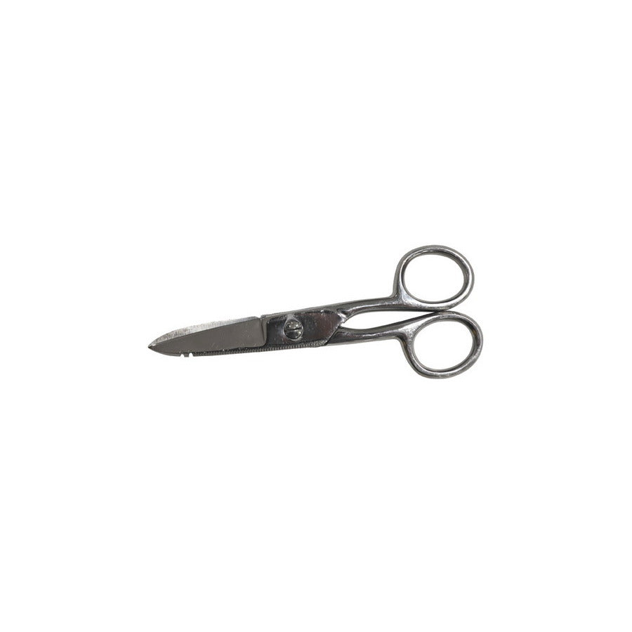 Techni-Pro 758IE5102 Scissors, Electrician, Steel, Nickel Plated, Double Loop Handle, 5" OAL