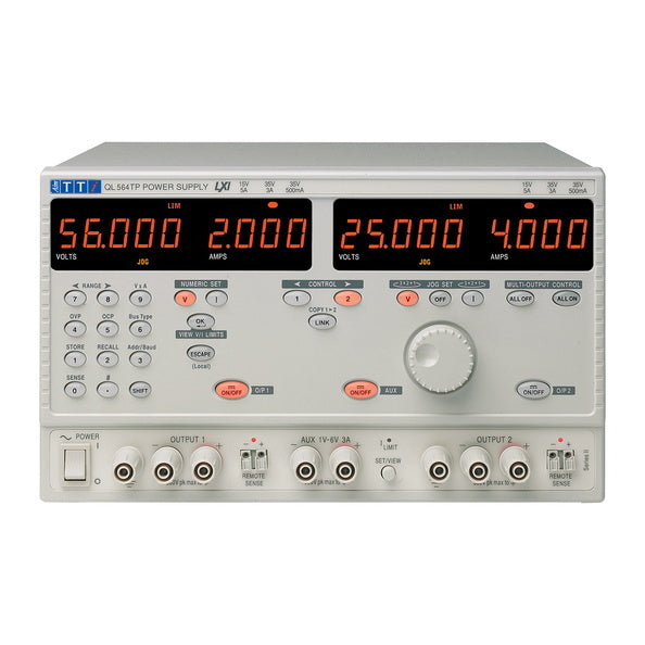 Aim TTi QL564TP Dual 0-56V/0-4A plus 1-6V/3A LXI/USB/RS232