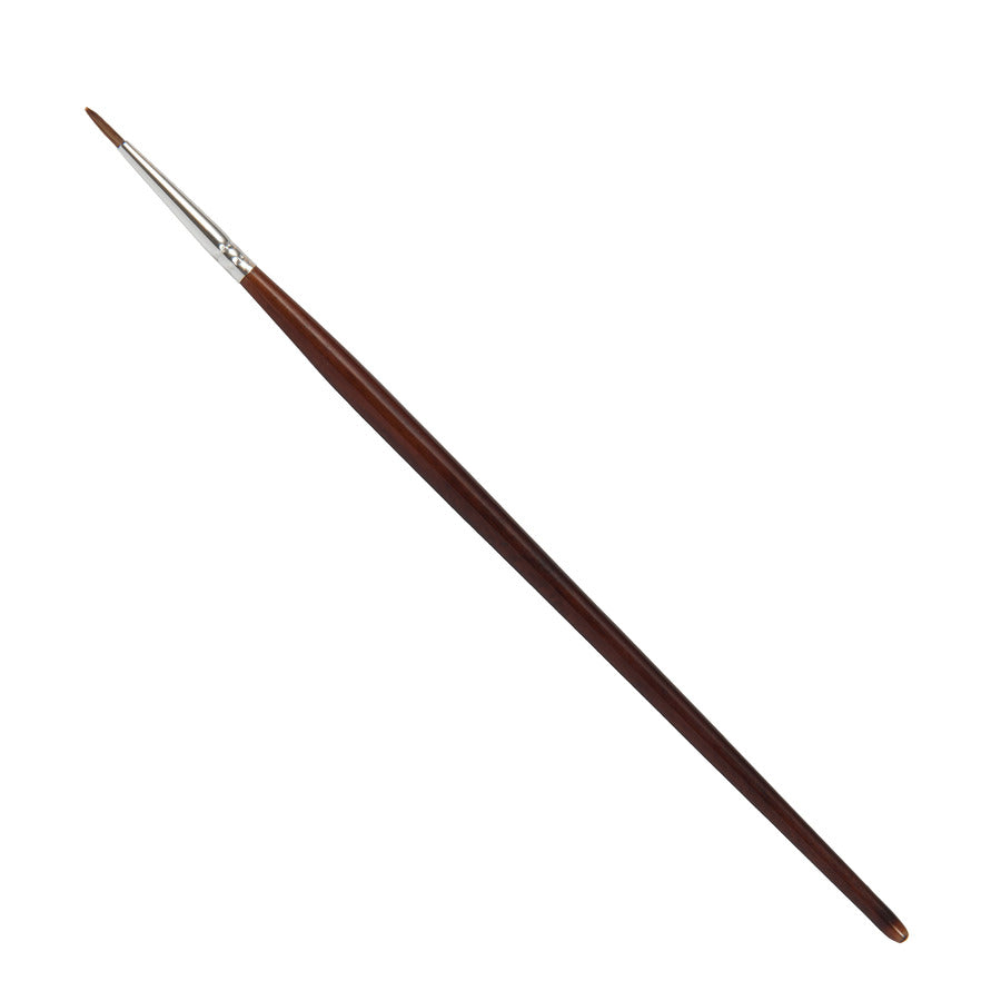 Techni-Pro 758CH0101 Pinsel, Künstler, Antistatisch, Echthaar (Feh), 0.345" Borsten, Größe #0, Holzgriff