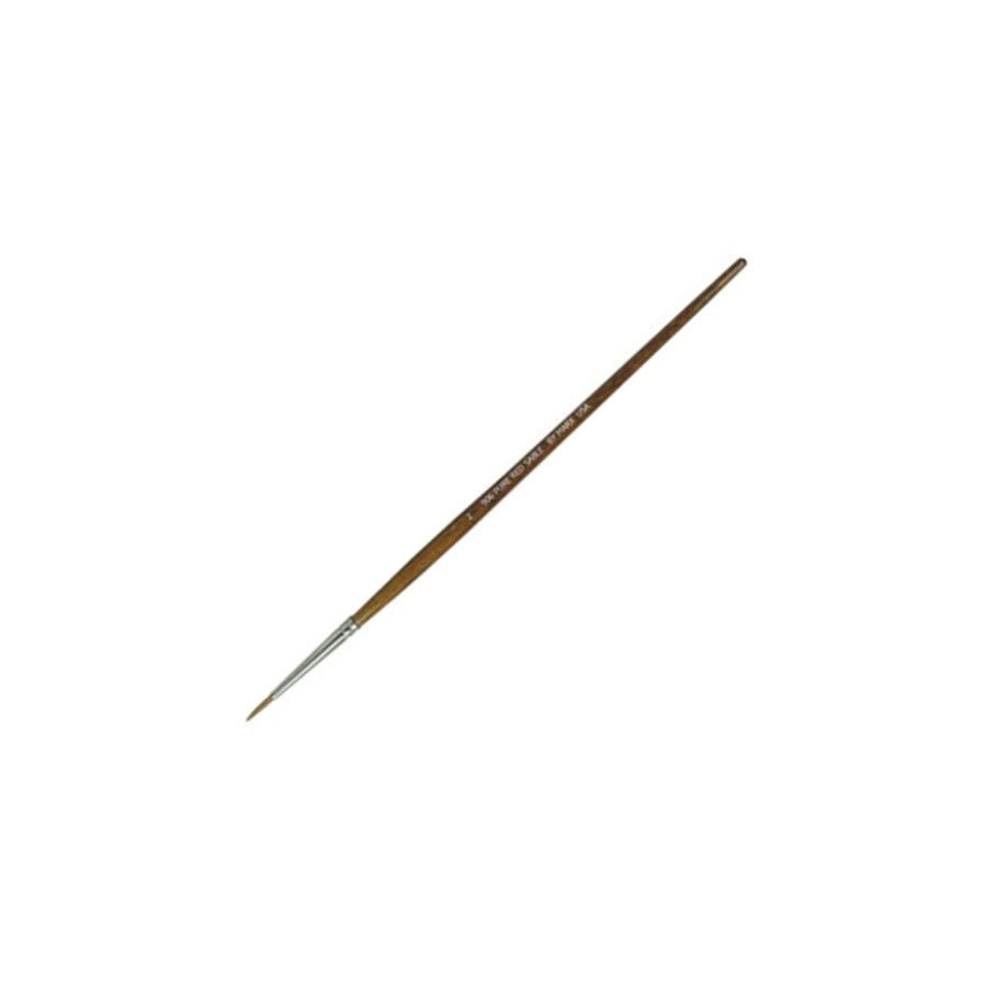 Techni-Pro 758CH0202 Brush, Artist, Anti-Static, Sable Hair, 0.433" Bristle, Size #2, Wood Handle