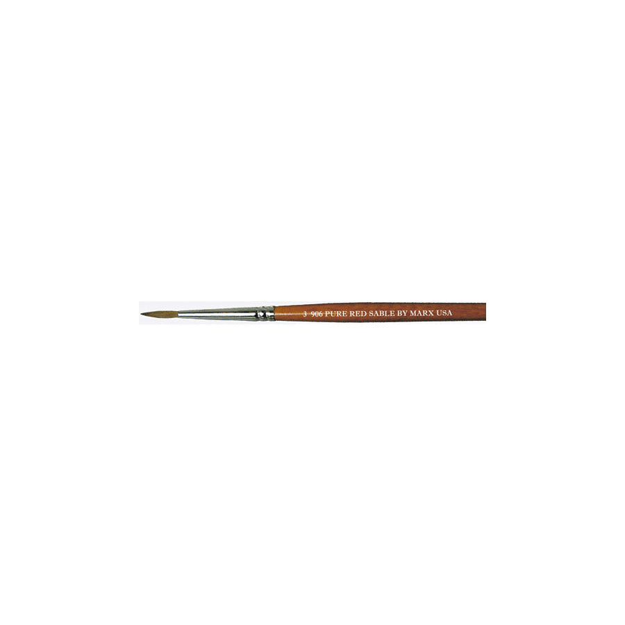 Techni-Pro 758CH0303 Pinsel, Künstler, Antistatisch, Echthaar (Zobel), 0.511" Borsten, Größe #3, Holzgriff