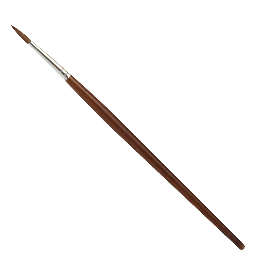 Techni-Pro 758CH0505 Brush, Artist, Anti-Static, Sable Hair, 0.590" Bristle, Size #5, Wood Handle
