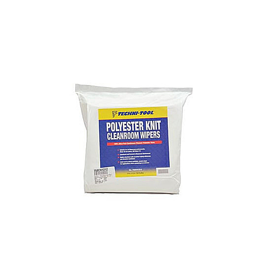 Techni-Pro 758CH1212 Cleanroom Wipes, 100% Polyester Knit, 12" x 12", 150/Bag