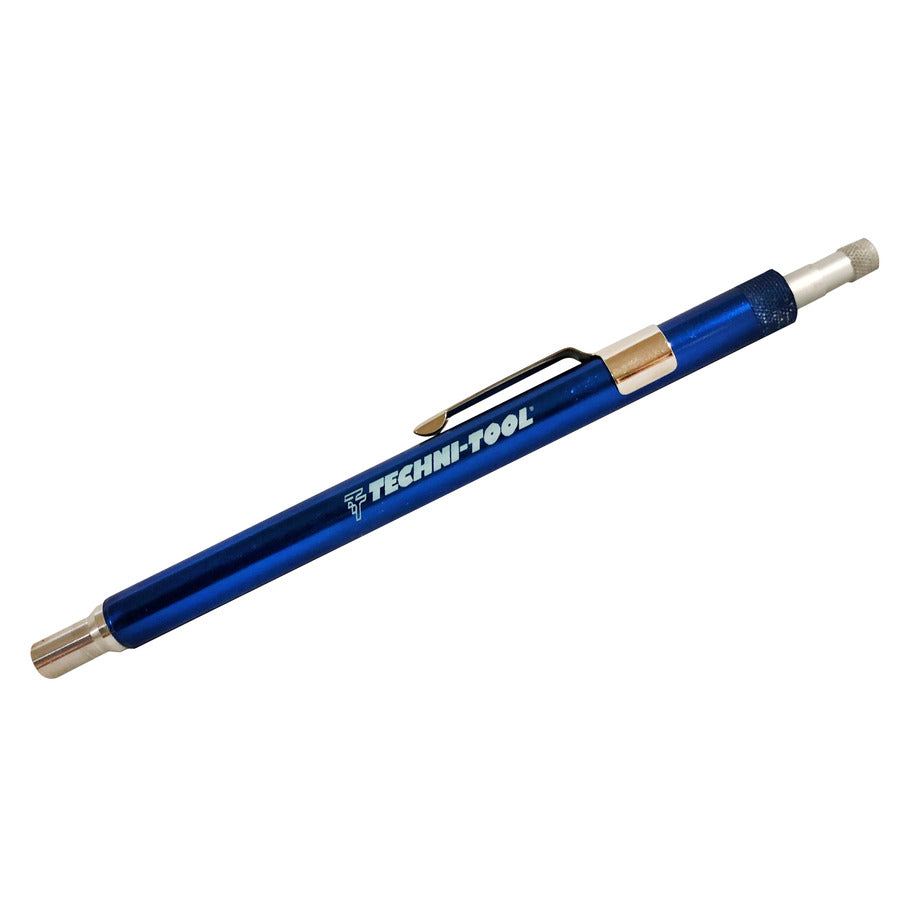 Techni-Pro 758IE300 ausziehbares Greifwerkzeug, Magnet, eloxiert, blau, mit Taschenclip