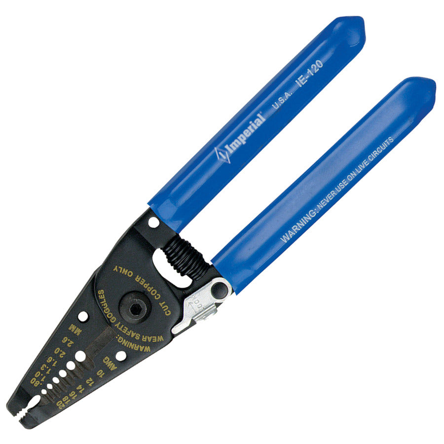 Techni-Pro 758PL0031 H-D Stripper/Cutter with Lock, 10-20 AWG, Solid, 6.25" OAL