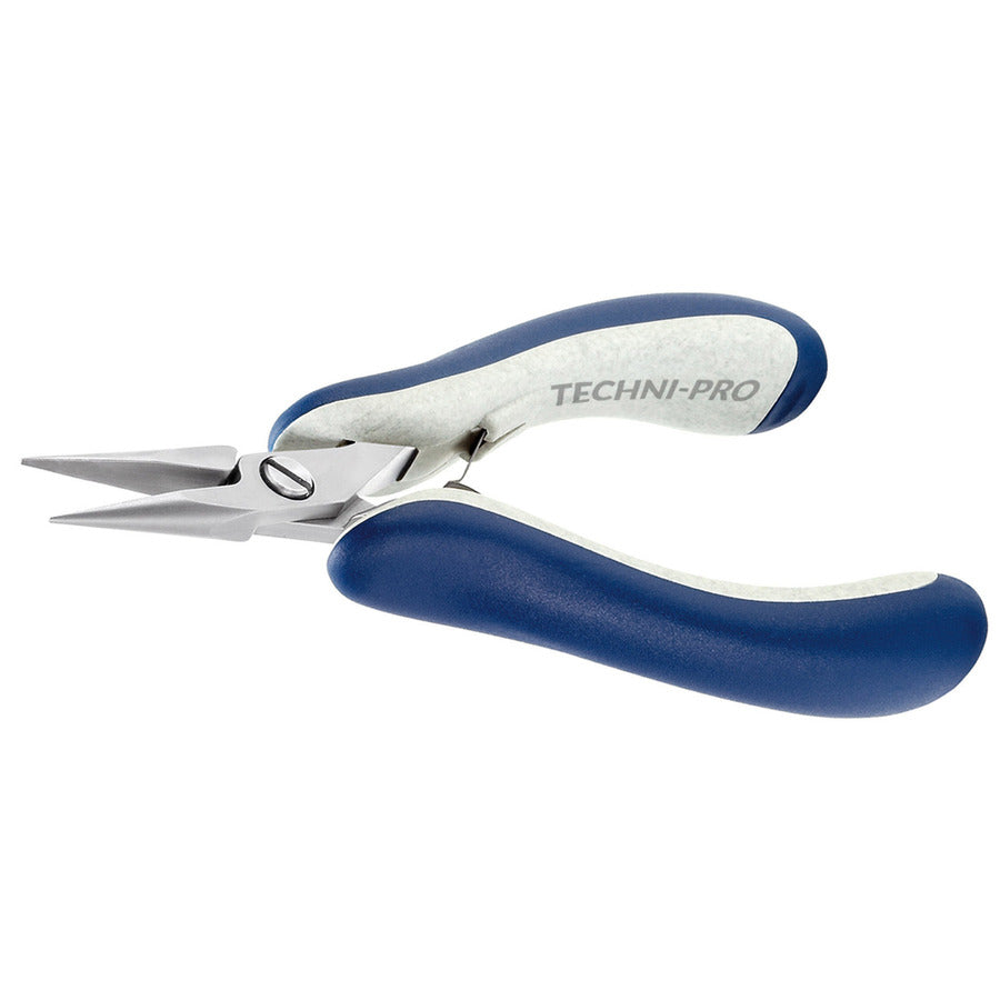 Techni-Pro 758PL6023E Zange, Storchschnabel, glatte Backen, ESD, 5.7" Gesamtlänge, ergonomischer Griff, 100Cr6