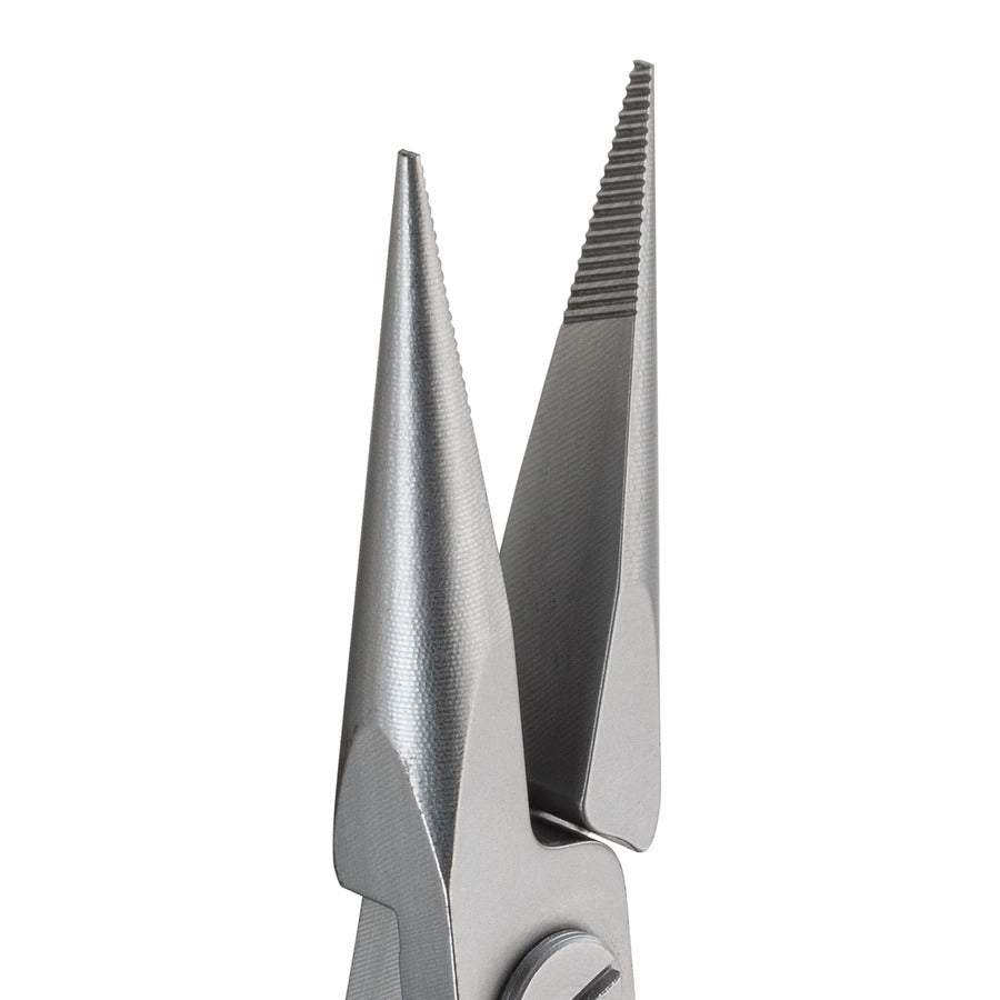 Techni-Pro 758PL6024 Zange, Storchschnabelform, gezackte Backen, ESD, ergonomischer schlanker Griff, 140 mm Gesamtlänge