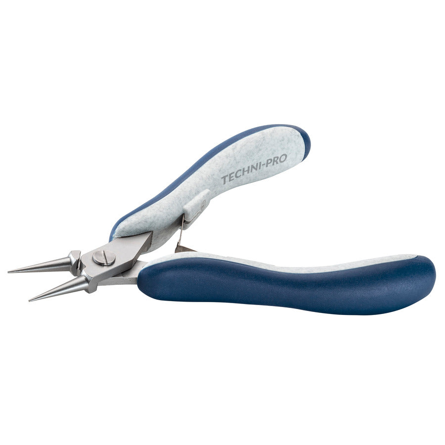 Techni-Pro 758PL6041 Zange, Rundnase, glatte Backen, ESD, 5,3" Gesamtlänge, ergonomischer schmaler Griff, 100Cr6