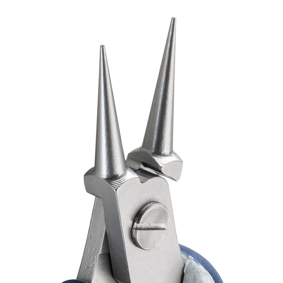 Techni-Pro 758PL6041 Zange, Rundnase, glatte Backen, ESD, 5,3" Gesamtlänge, ergonomischer schmaler Griff, 100Cr6