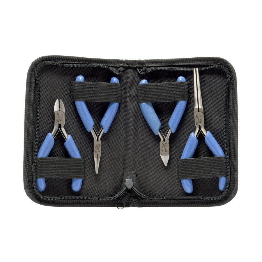 Techni-Pro 758PL700 Zangen-/Schneider-Set, mit Etui, Elektronik, ESD-sicher, 4 St.