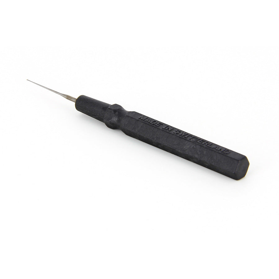 Techni-Pro 758SO0013 Mikro-Spatelspitze, hochpräzise, extrafeine Spitze 0,008", Schwarz, mit Kappe, ESD