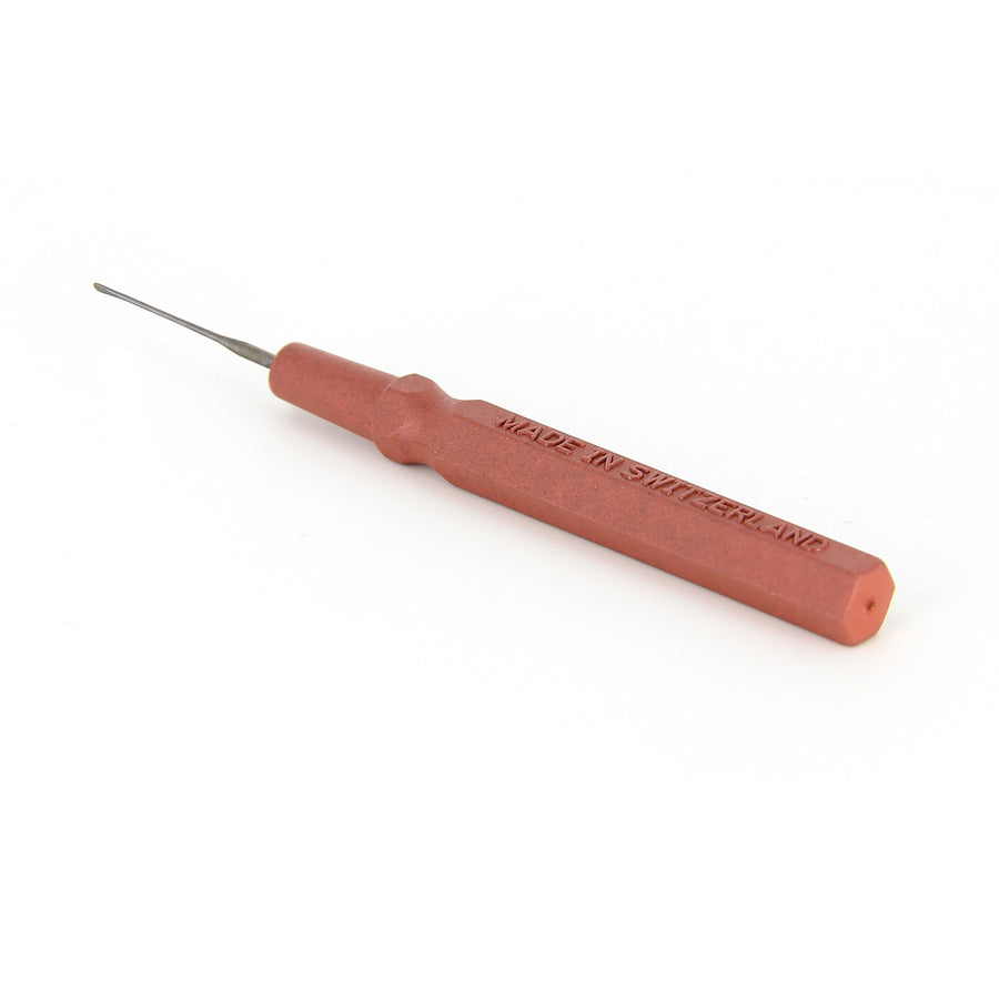 Techni-Pro 758SO0015 Mikro-Spatelspitze, hochpräzise, groß 0,025", rot, mit Kappe, ESD