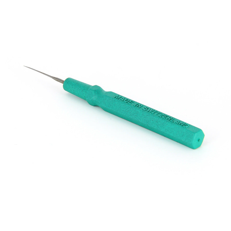 Techni-Pro 758SO0017 Mikro-Spatelspitze, hochpräzise, mittlere Spitze 0,022", grün, mit Kappe, ESD