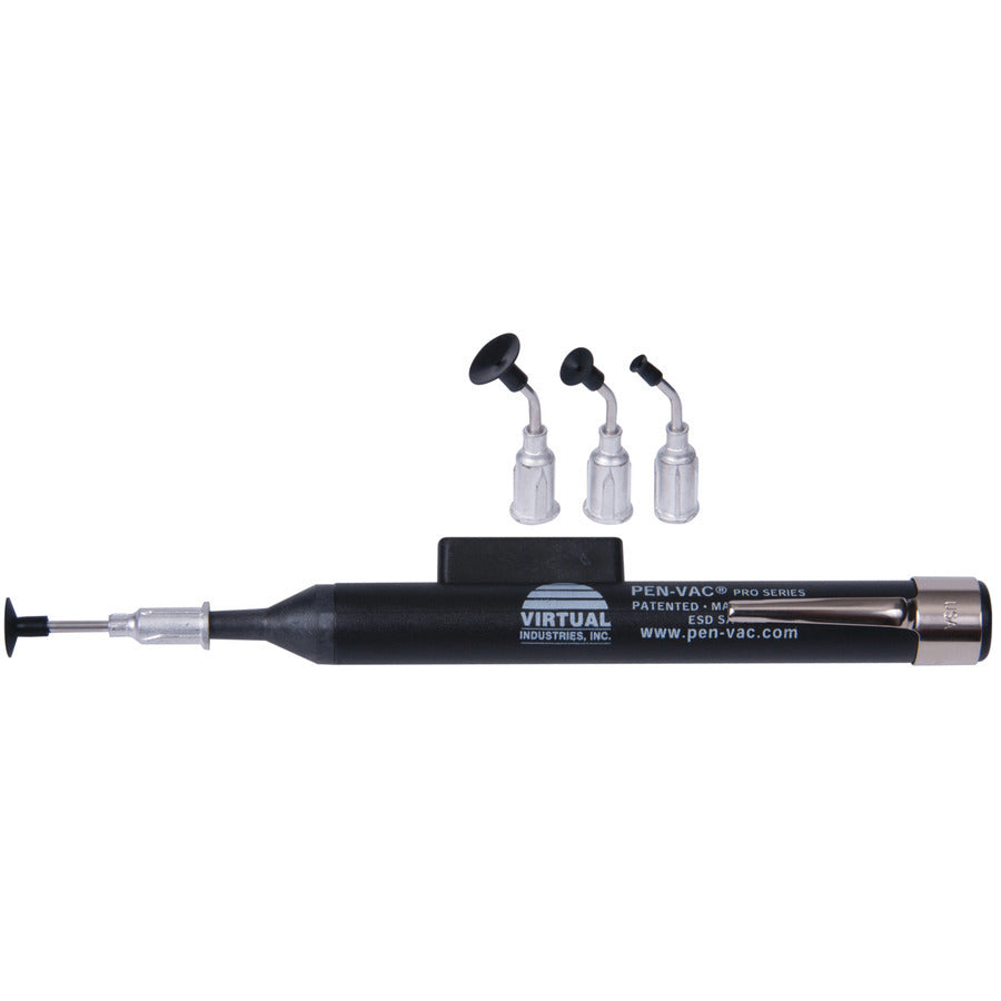 Techni-Pro 758SO405 Mini Pen Vac, gebogene und gerade Sonden, schwarz, Pro-Serie