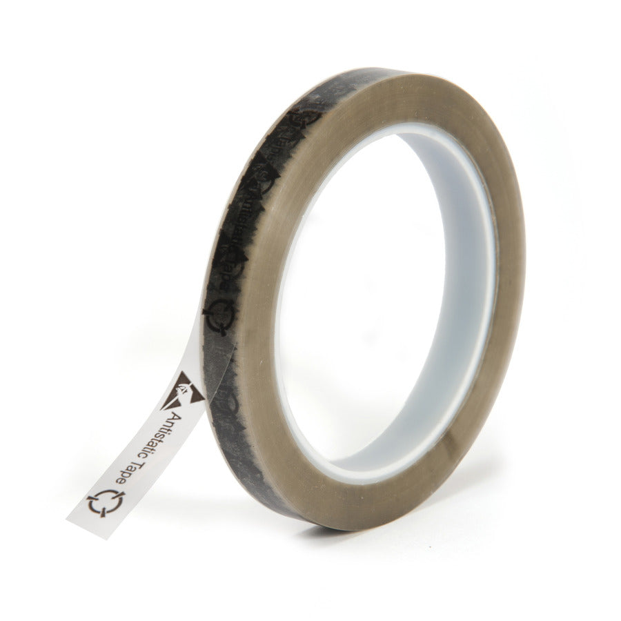 Techni-Pro 758ST047 ESD Antistatisches bedrucktes Klebeband, 1/2"x72 Yds, 3" Kern, 2.0 mil, Klar/Schwarz