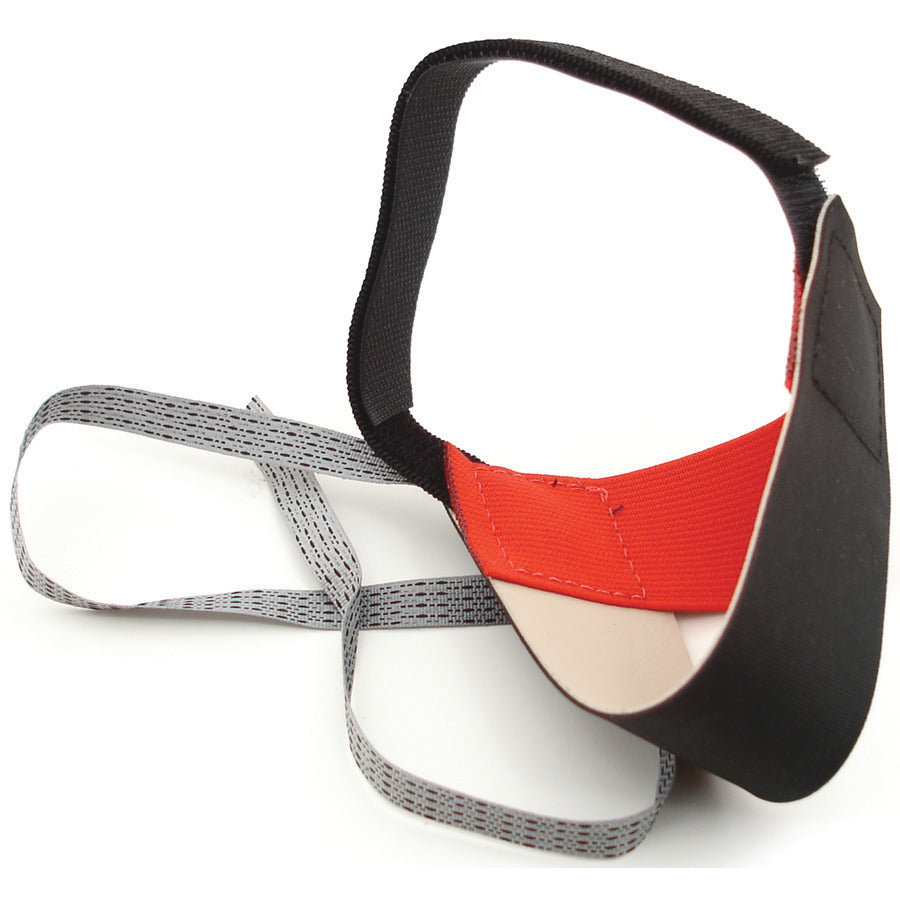 Techni-Pro 758ST086 Fersenband, 2-lagiger Gummi, gut sichtbar, Klettverschluss, ESD-sicher, Schwarz/Rot