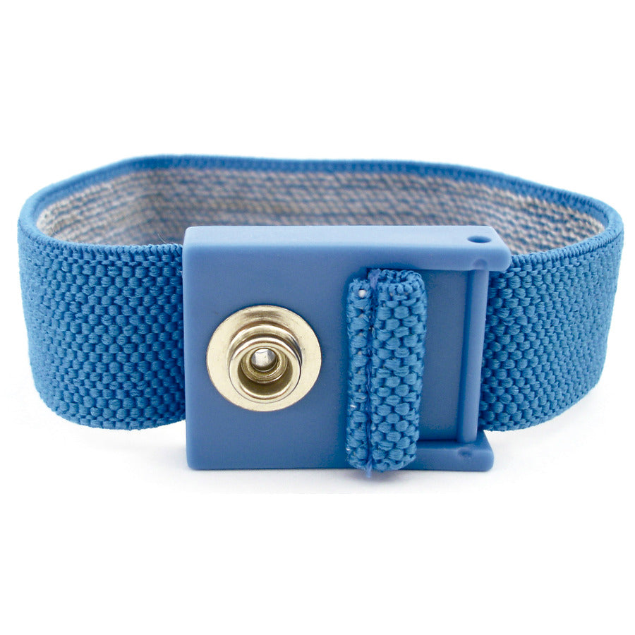 Techni-Pro 758ST104 Handgelenkschlaufe, verstellbar, 7mm Druckknopf, leitfähig, Edelstahl, Blau