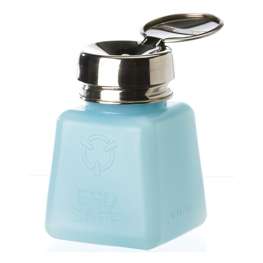 Techni-Pro 758ST447 Lösungsmittelspenderbehälter, ESD-sicher, mit Pumpe, Blau, 120 ml