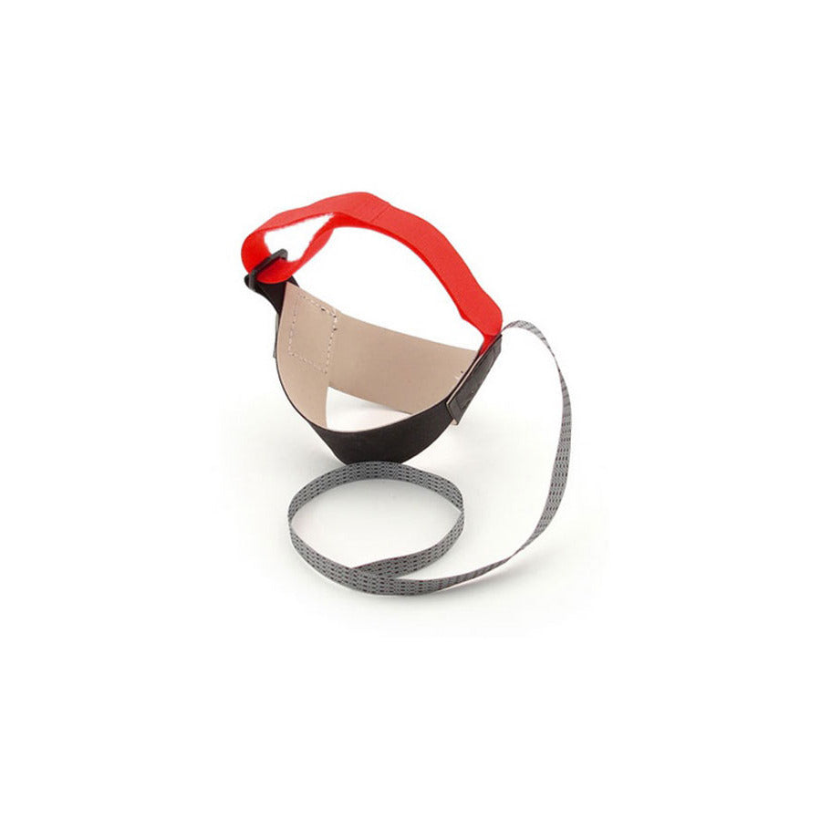 Techni-Pro 758ST559 Fersenerder, Klettverschluss, D-Ring, 2-Schicht-Gummi, ESD-sicher, Schwarz/Rot