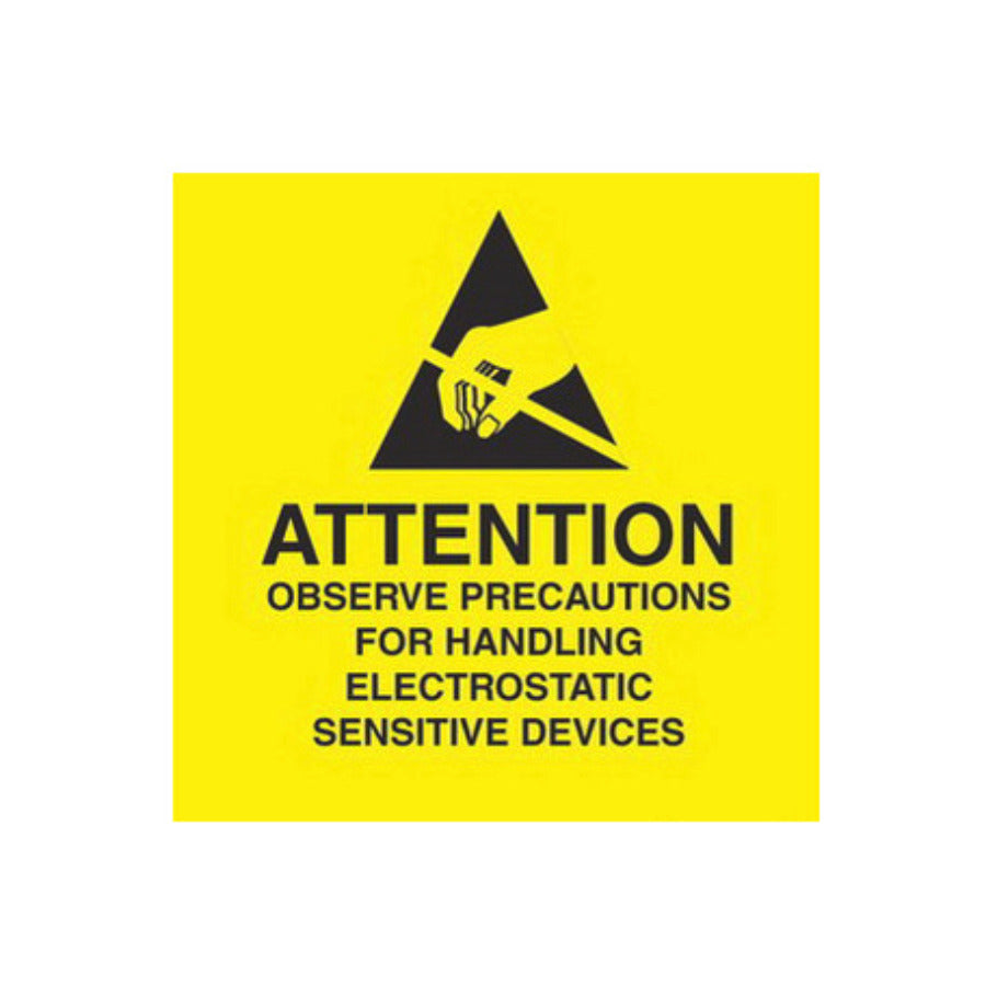Techni-Pro 758ST675 Awareness Labels, Attention, Reusable Self-Adhesive, 2" x 2", 500/Roll