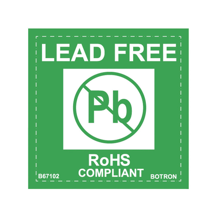 Techni-Pro 758ST7102 Lead-Free Warning Labels, 2" x 2" 500/Roll