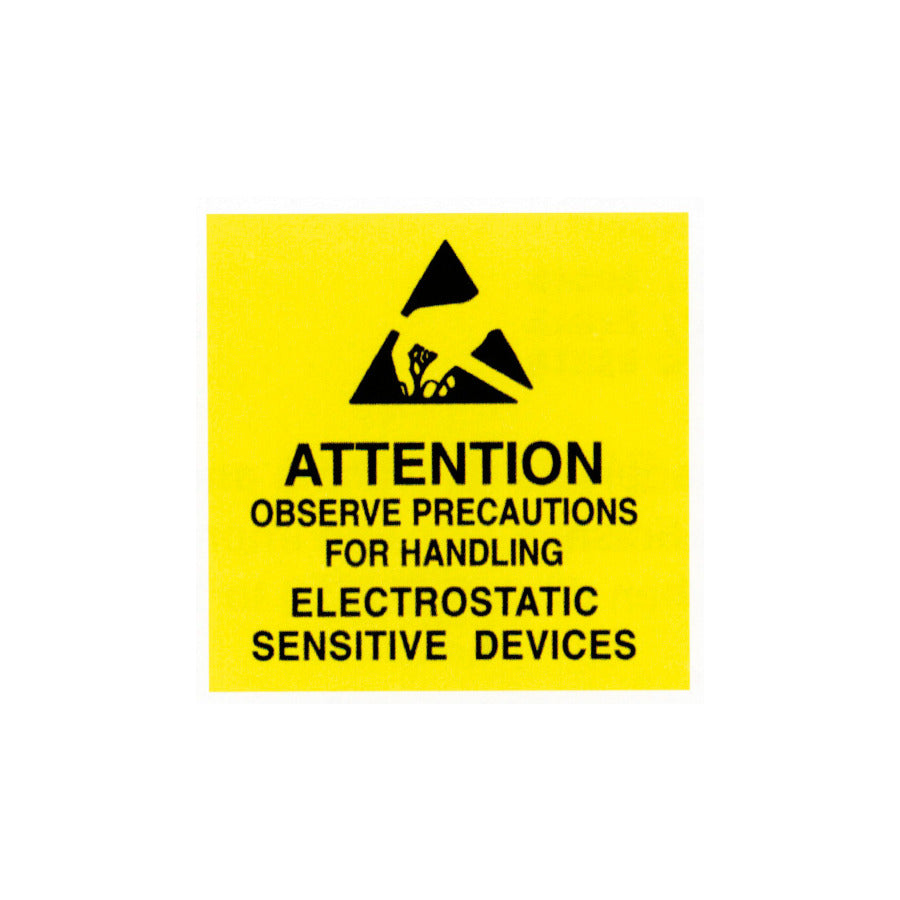 Techni-Pro 758ST735 Awareness Labels, Attention, Permanent Self-Adhesive, 2" x 2", 500/Roll