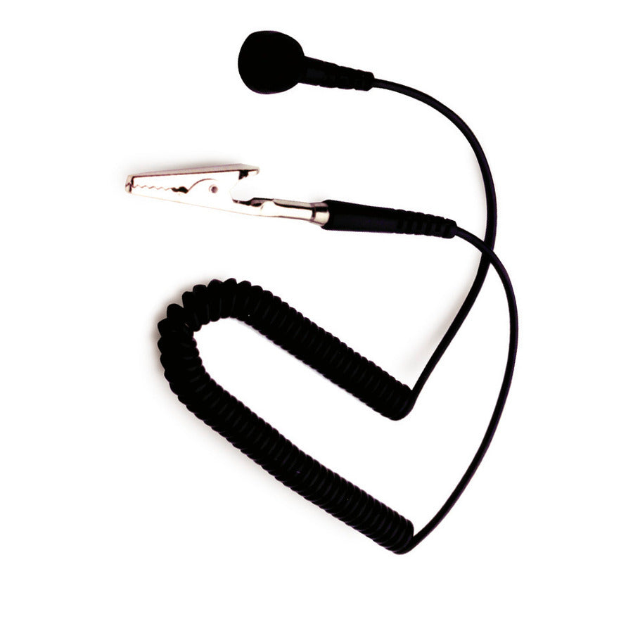 Techni-Pro 758ST926 Handgelenkband, Klettverschluss verstellbar, 1/8" (4mm) Druckknopf, 1,8m Kabel, Blau/Schwarz