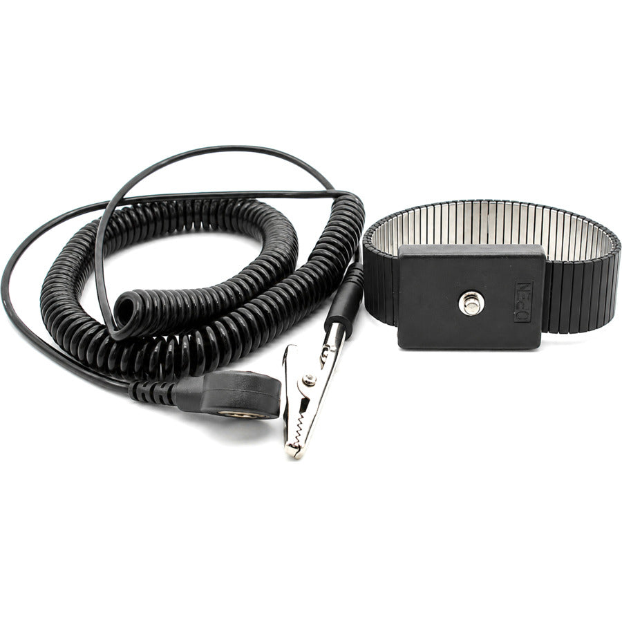 Techni-Pro 758ST9478 Handgelenksband, Metallband, 1,8 m Kabel, Schwarz