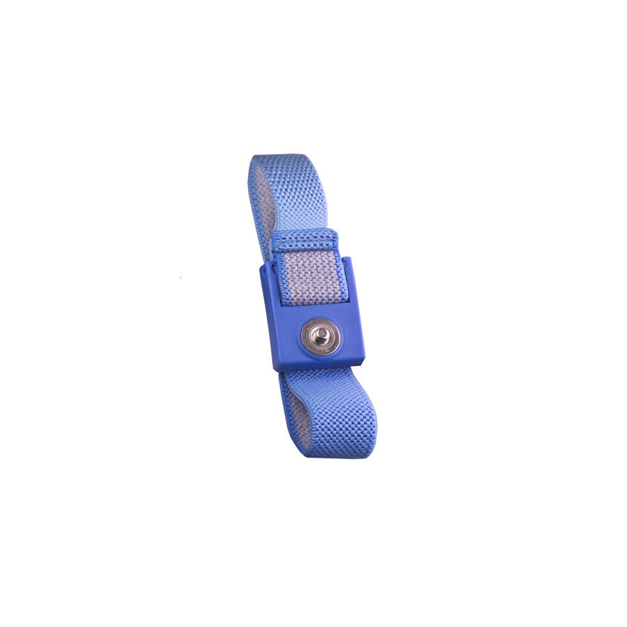 Techni-Pro 758ST9802 Handgelenksband lose, 4mm Druckknopf, verstellbar, einadrig, leitfähig, Stahl, blau